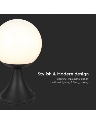 11826-Lampada LED da Terra a Lanterna con Portalampada EColore Nero Opaco h mm IP-6