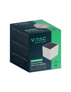 11887-Lampada LED da Giardino con Pannello solare e Sensore  Colore Bianco   -1 2