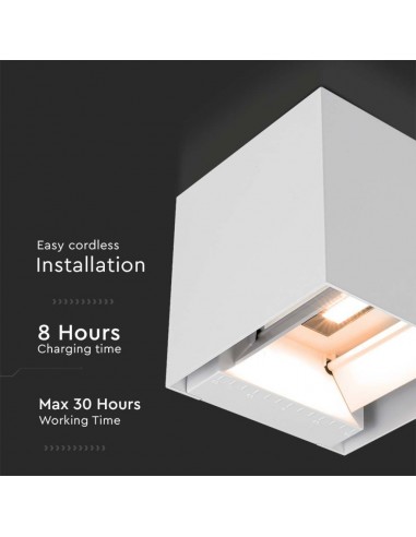 11887-Lampada LED da Giardino con Pannello solare e Sensore  Colore Bianco   -7