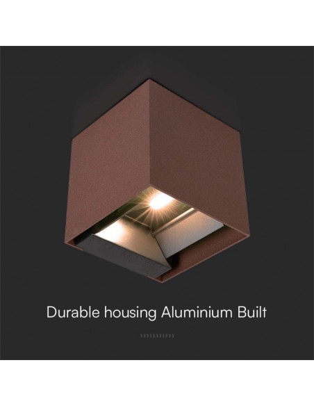 Lampada LED da Giardino con Pannello solare e Sensore 9W Corten 150*153*150mm 4000K IP65