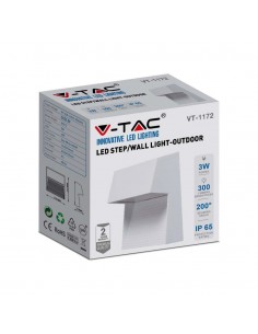 121403-Faretto LED Segnapasso Quadrato Montaggio a Plafone  Colore Bianco  -1 2