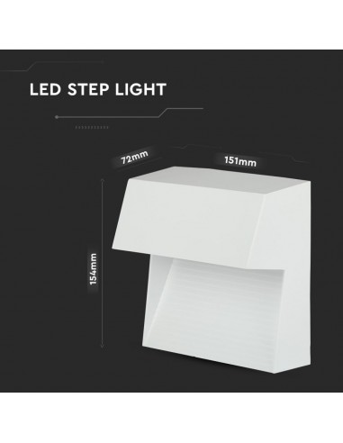 121403-Faretto LED Segnapasso Quadrato Montaggio a Plafone  Colore Bianco  -3