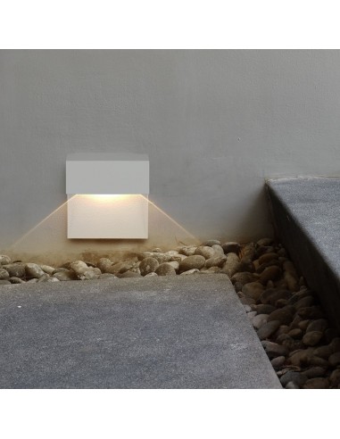 121403-Faretto LED Segnapasso Quadrato Montaggio a Plafone  Colore Bianco  -4