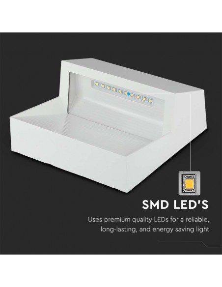 121403-Faretto LED Segnapasso Quadrato Montaggio a Plafone  Colore Bianco  -5