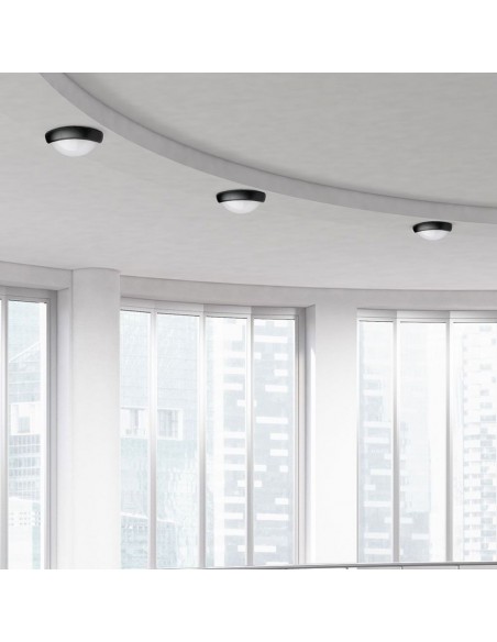 1267-Plafoniera LED Ovale  Colore Nero  IP-4