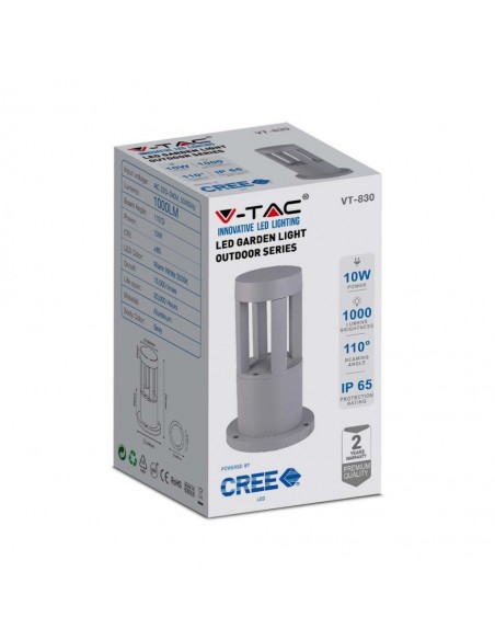 128321-Lampada LED da Giardino Fissaggio a Terra LED COB  Colore Grigio hcm  -2