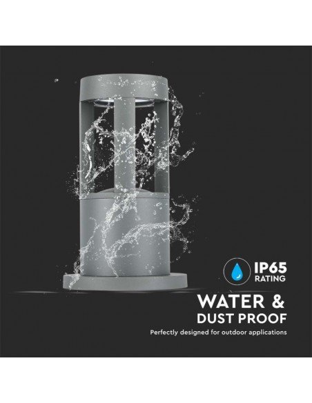 128321-Lampada LED da Giardino Fissaggio a Terra LED COB  Colore Grigio hcm  -7