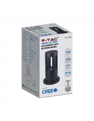 128322-Lampada LED da Giardino Fissaggio a Terra LED COB  Colore Nero hcm  -2