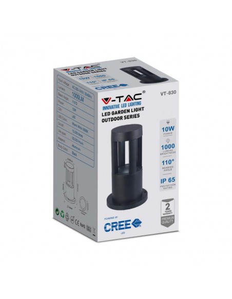 128322-Lampada LED da Giardino Fissaggio a Terra LED COB  Colore Nero hcm  -2