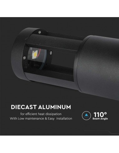 128322-Lampada LED da Giardino Fissaggio a Terra LED COB  Colore Nero hcm  -6