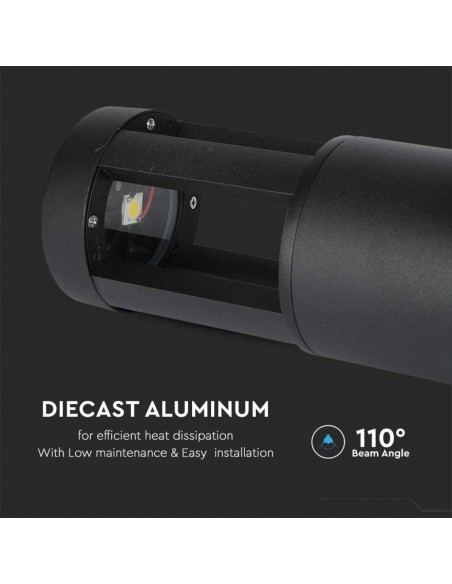128322-Lampada LED da Giardino Fissaggio a Terra LED COB  Colore Nero hcm  -6