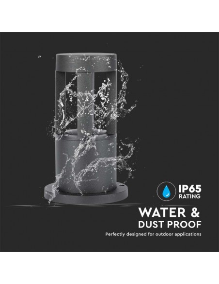 128323-Lampada LED da Giardino Fissaggio a Terra LED COB  Colore Nero hcm  -7