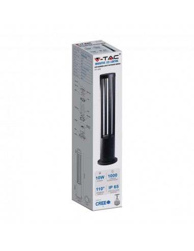 128333-Lampada LED da Giardino Fissaggio a Terra LED COB  Colore Nero hcm  -2