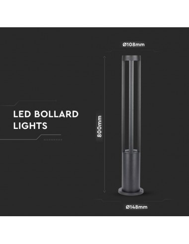 128333-Lampada LED da Giardino Fissaggio a Terra LED COB  Colore Nero hcm  -3