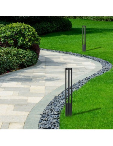 128333-Lampada LED da Giardino Fissaggio a Terra LED COB  Colore Nero hcm  -4