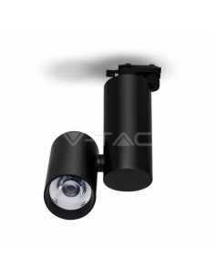 1297-Faretto LED da Binario  Colore Nero  CRI-1 2