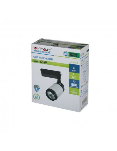 1334-Faretto LED da Binario  Colore Nero e Bianco -2