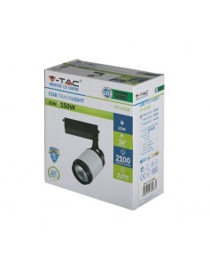 1337-Faretto LED da Binario  Colore Nero e Bianco -1 2