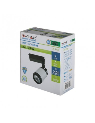 1337-Faretto LED da Binario  Colore Nero e Bianco -2