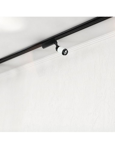 1337-Faretto LED da Binario  Colore Nero e Bianco -4