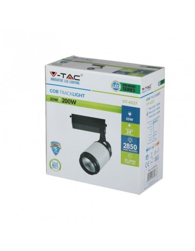 1340-Faretto LED da Binario  Colore Nero e Bianco -2