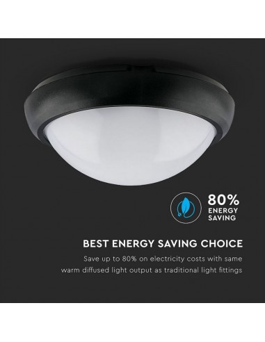 1349-Plafoniera LED Rotonda  Colore Nero  IP-6