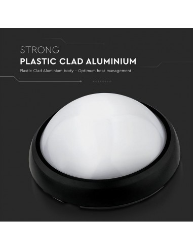 1349-Plafoniera LED Rotonda  Colore Nero  IP-7