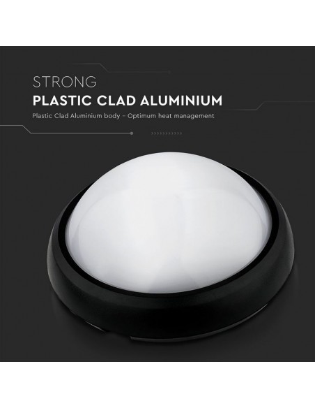 1349-Plafoniera LED Rotonda  Colore Nero  IP-7