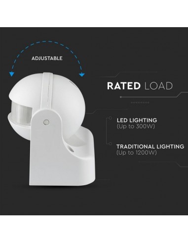 1354-Sensore di Movimento a Infrarossi  Montaggio a Plafone Max  IP-6