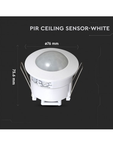 1356-Sensore di Movimento a Infrarossi  Montaggio a Incasso Max  IP-3