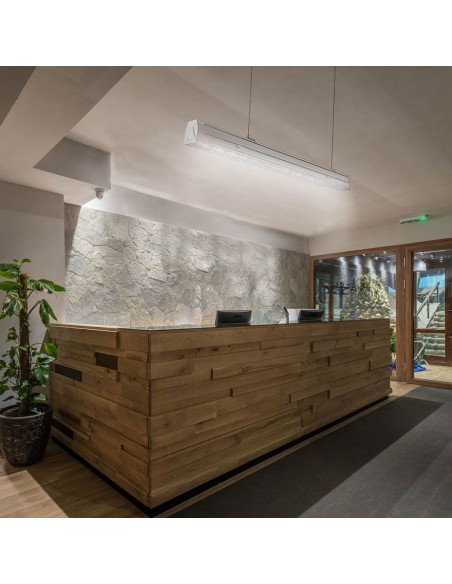 1362-Plafoniera LED Lineare Master  LM/W cm Doppia Lente Asimmetrica  IP Dimmerabile-4