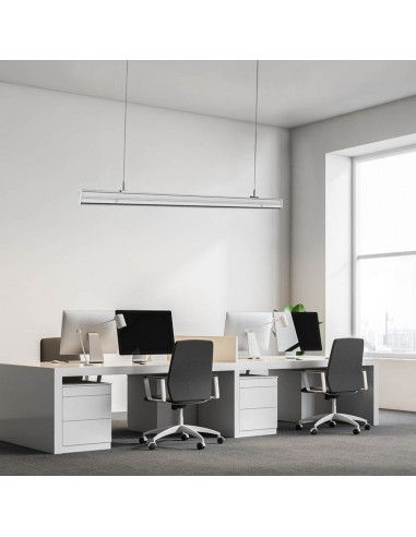 1362-Plafoniera LED Lineare Master  LM/W cm Doppia Lente Asimmetrica  IP Dimmerabile-5