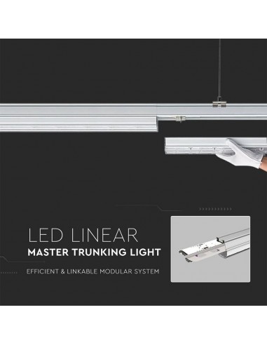 1362-Plafoniera LED Lineare Master  LM/W cm Doppia Lente Asimmetrica  IP Dimmerabile-6