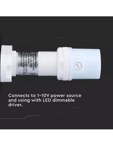 1369-Sensore Crepuscolare per Driver Dimmerabili -V  Colore Bianco IP-5