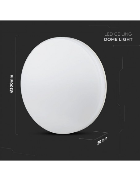 13949-Plafoniera LED Chip Samsung Rotonda  LM/W Colore Bianco  IP-3