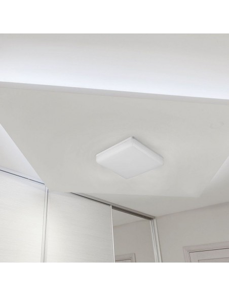 13959-Plafoniera LED Chip Samsung Quadrata  LM/W Colore Bianco  IP-4