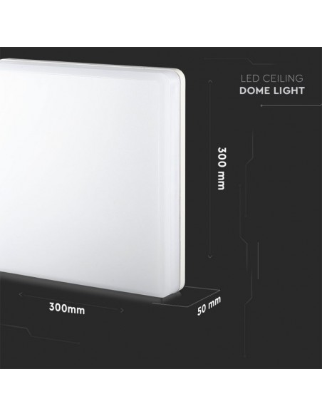 13979-Plafoniera LED Chip Samsung Quadrata  LM/W Colore Bianco  IP-3