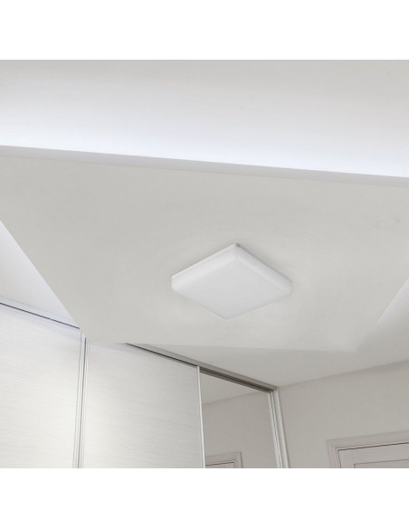13979-Plafoniera LED Chip Samsung Quadrata  LM/W Colore Bianco  IP-4