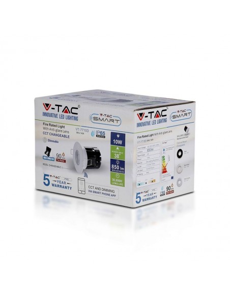 1424-Faretto LED COB da Incasso Rotondo   in   Resistente al Fuoco con Bluetooth  Dimmerabile-2