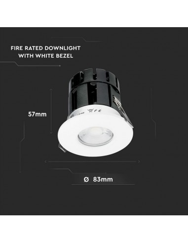 1424-Faretto LED COB da Incasso Rotondo   in   Resistente al Fuoco con Bluetooth  Dimmerabile-3