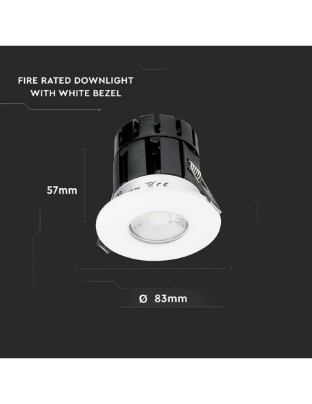 1424-Faretto LED COB da Incasso Rotondo   in   Resistente al Fuoco con Bluetooth  Dimmerabile-3