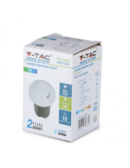 1467-Faretto LED Segnapasso a Cilindro da Interramento  Doppio Fascio Luminoso Colore Bianco V   Driver non Incluso-2