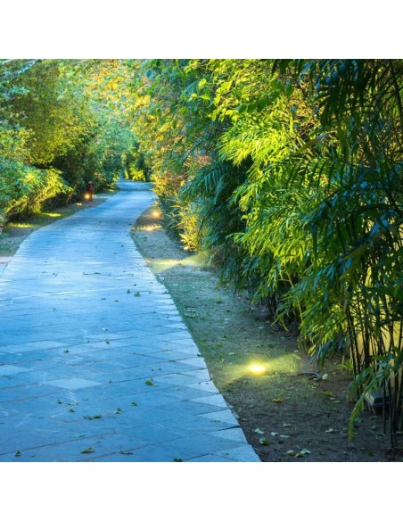 1468-Faretto LED Segnapasso a Cilindro da Interramento  Doppio Fascio Luminoso Colore Nero V   Driver non Incluso-5