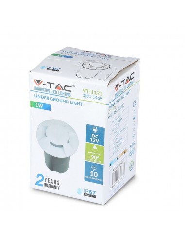 1471-Faretto LED Segnapasso a Cilindro da Interramento Calpestabile  con  Fasci Luminosi Colore Bianco V  -2