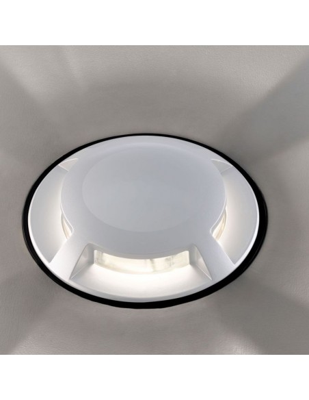 1471-Faretto LED Segnapasso a Cilindro da Interramento Calpestabile  con  Fasci Luminosi Colore Bianco V  -4