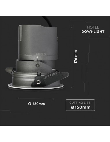1478-Faro da Incasso LED COB per Hotel  Orientabile di   CRI-3