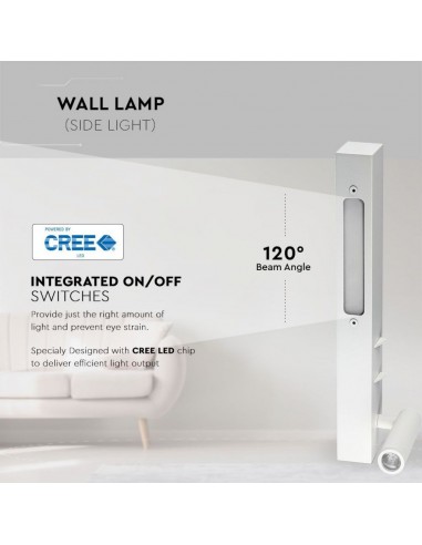 1488-Applique da Hotel per Lettura con  LED  e  Colore Bianco -7