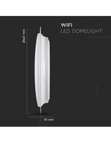 1497-Plafoniera LED Rotonda   in  Effetto Stellato Compatibile con Google Home e Amazon Alexa Dimmerabile-3