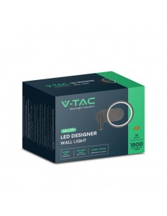 14981-Lampada LED da Muro  con Faretto da Lettura Orientabile  in Metallo  Colore Nero -1 2