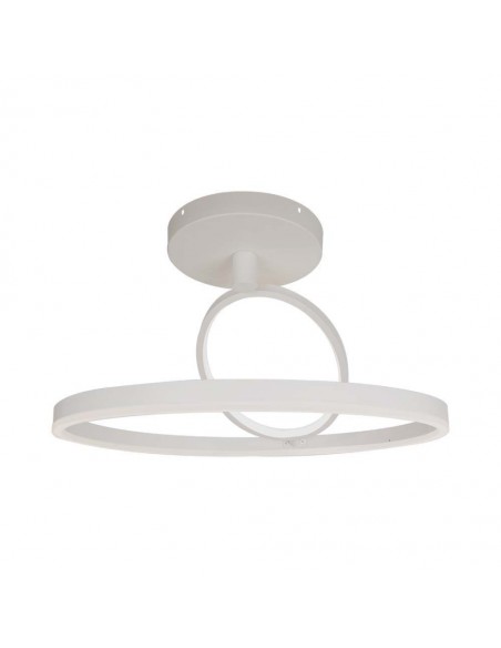 14985-Lampadario LED con  Cerchi  in Metallo Colore Bianco xcm -1